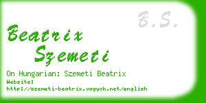 beatrix szemeti business card